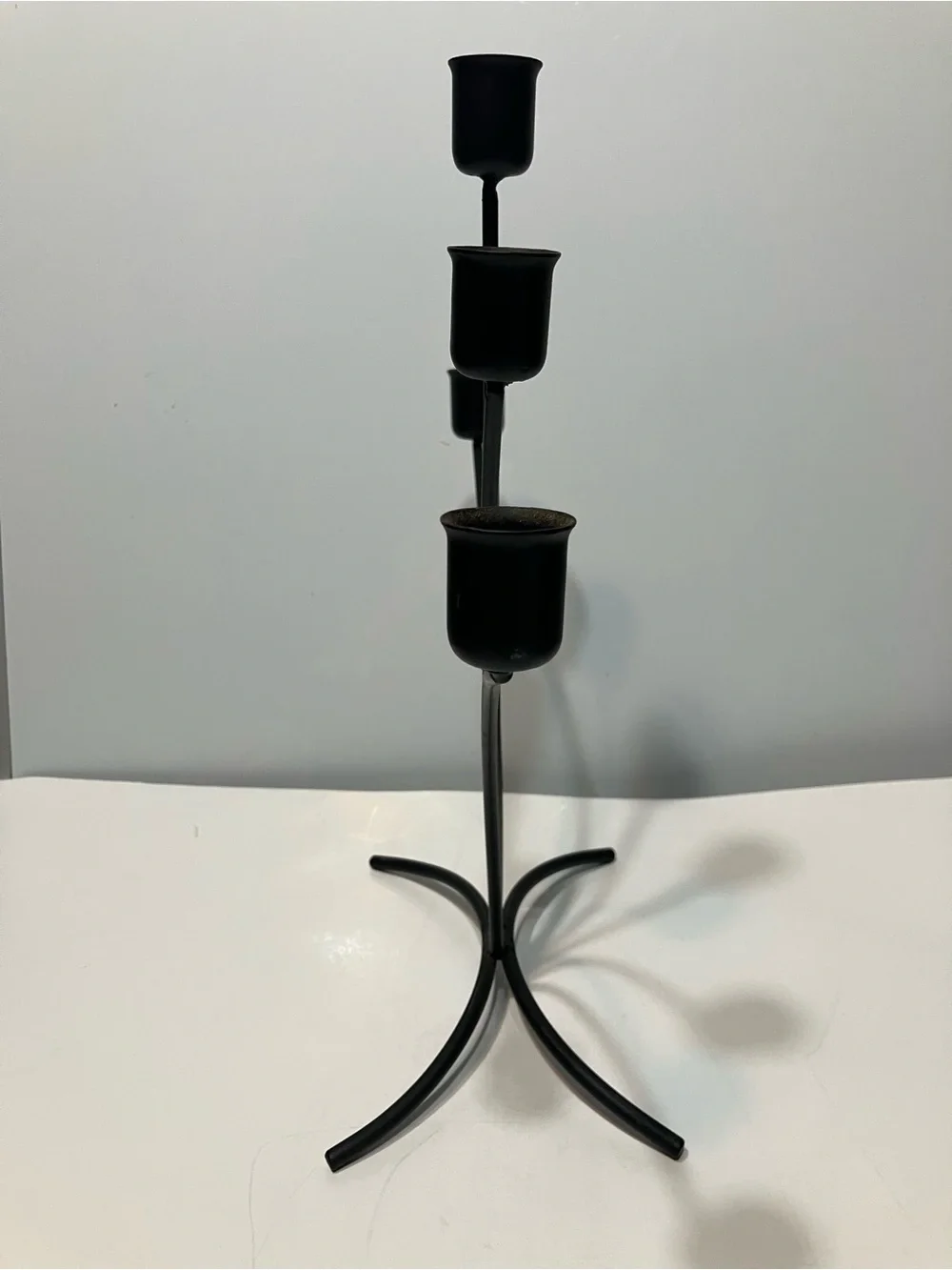 Black Metal 5-Arm Candle Holder - Home Accents